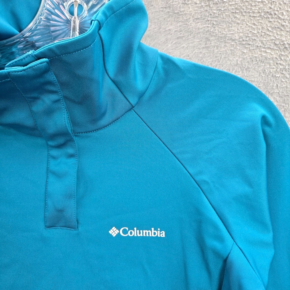 Columbia Women‎ Activewear Top Large Blue Sculpt Training Crop Shirt NWT - Picture 5 of 12